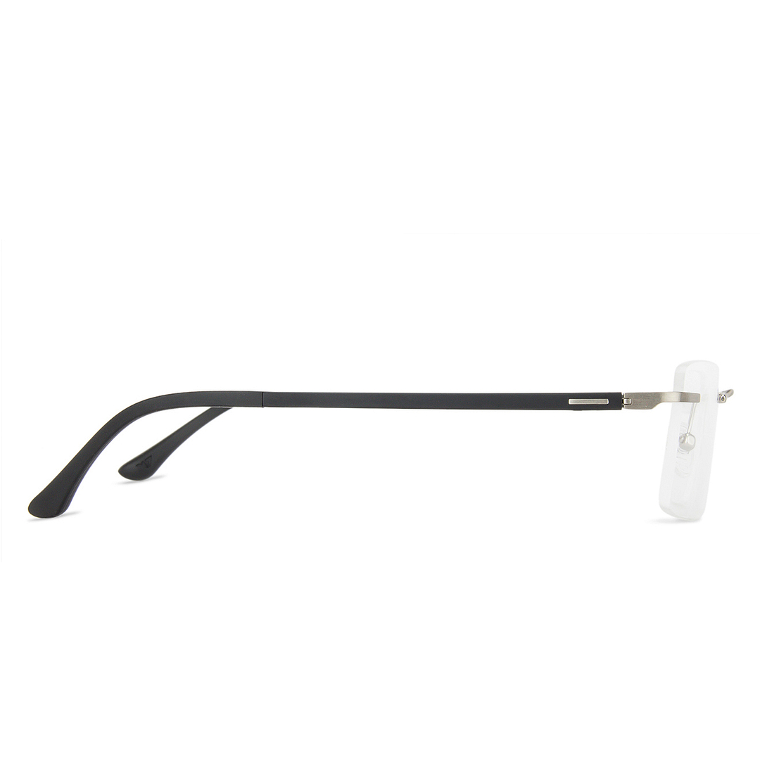Lenskart Air Online Silver Rimless Rectangle left side