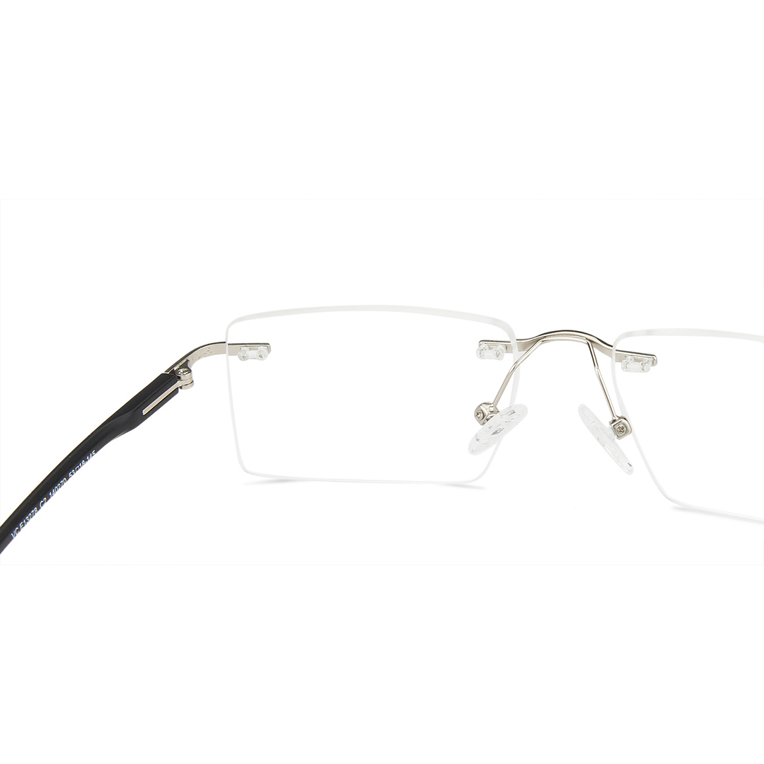 Lenskart Air Online Silver Rimless Rectangle right side