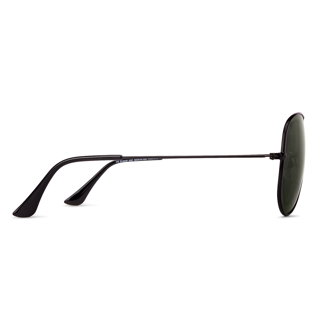 Vincent Chase Online Black Full Rim Aviator left side