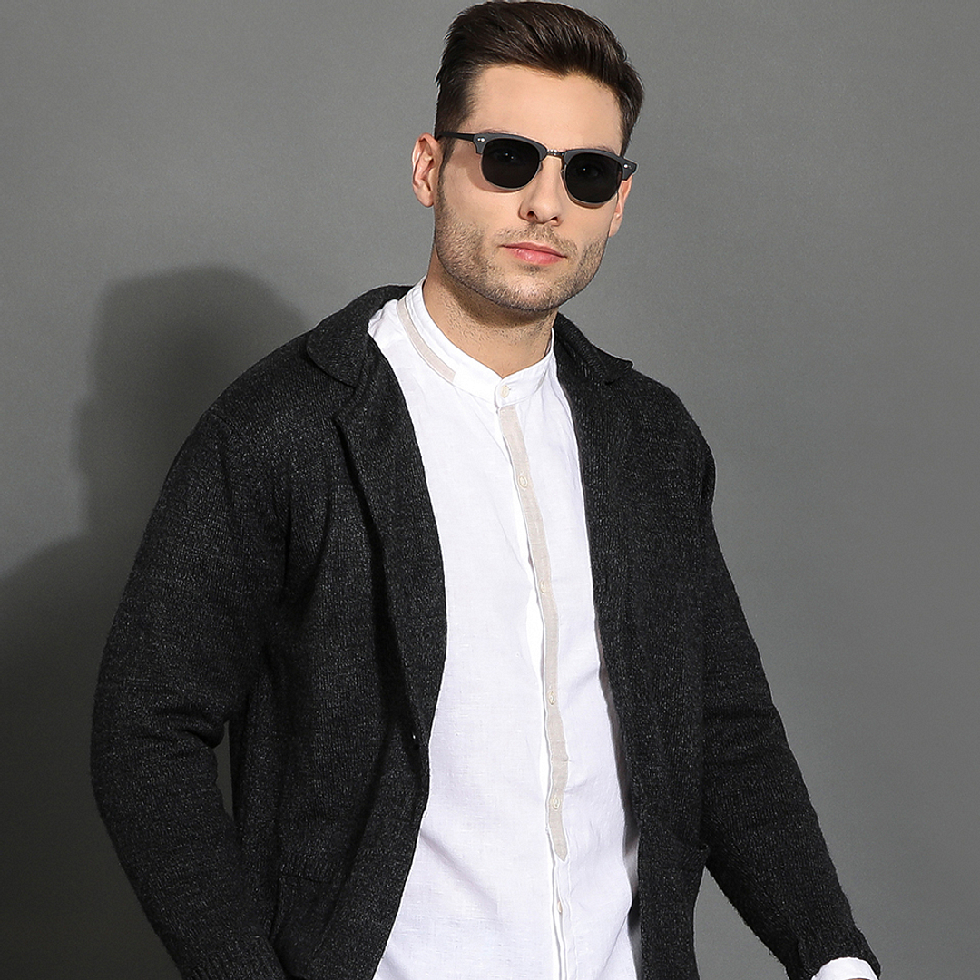 Vincent Chase Online Black Full Rim Clubmaster left side