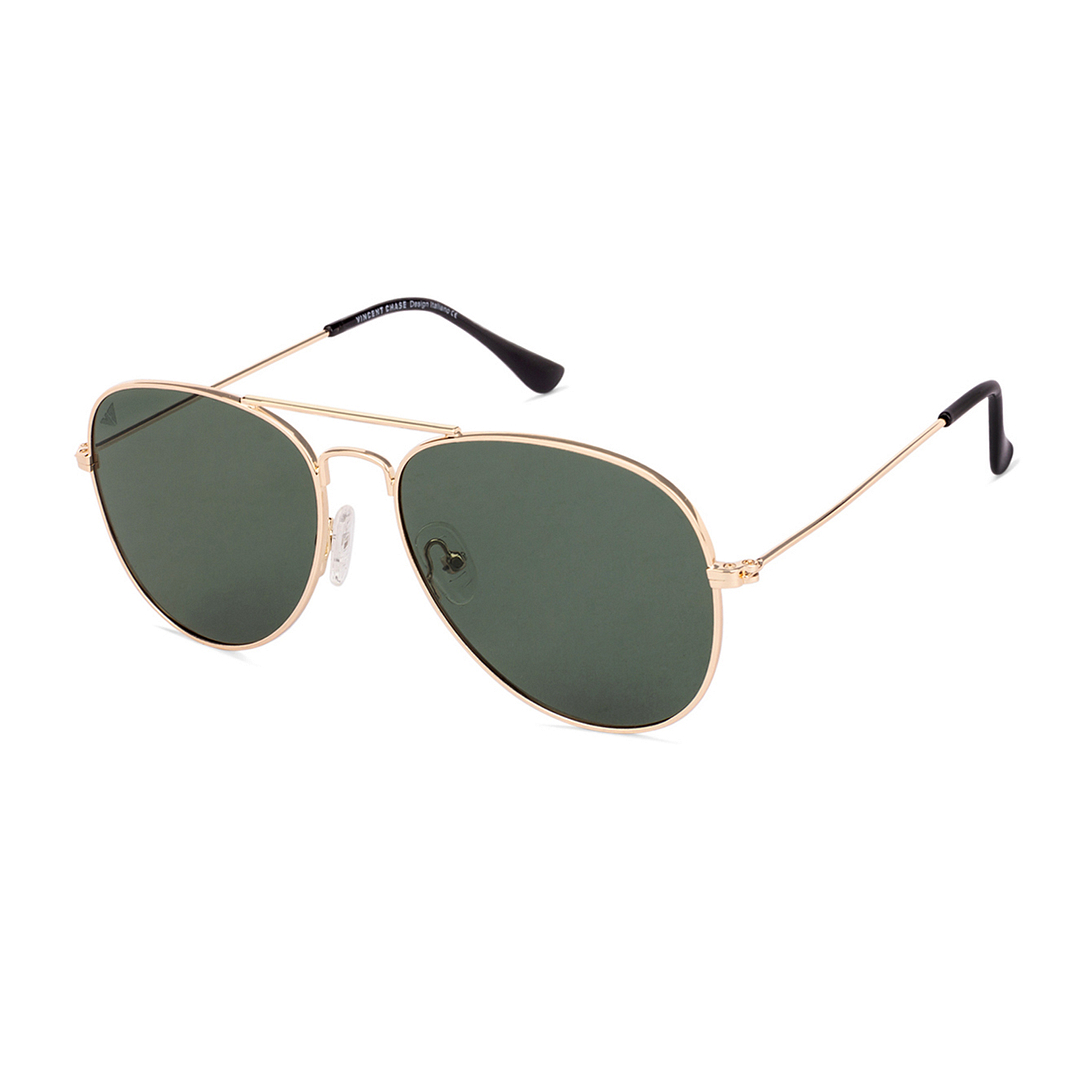 Vincent Chase Online Gold Full Rim Aviator left side