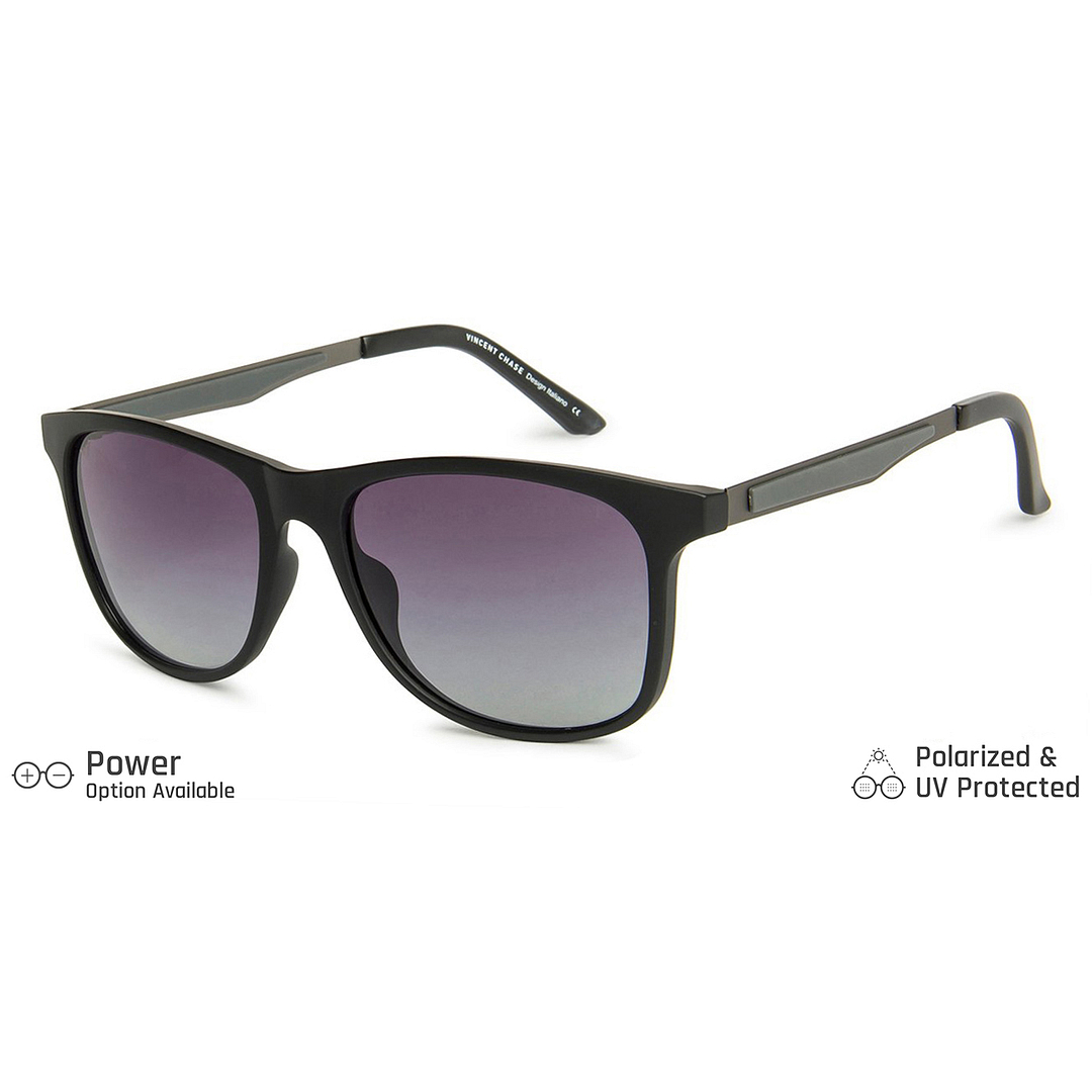 Vincent Chase Polarized Black Full Rim Square left side