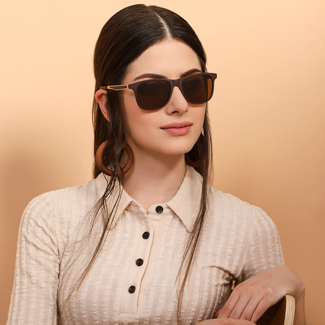 Vincent Chase Polarized Brown Full Rim Square left side