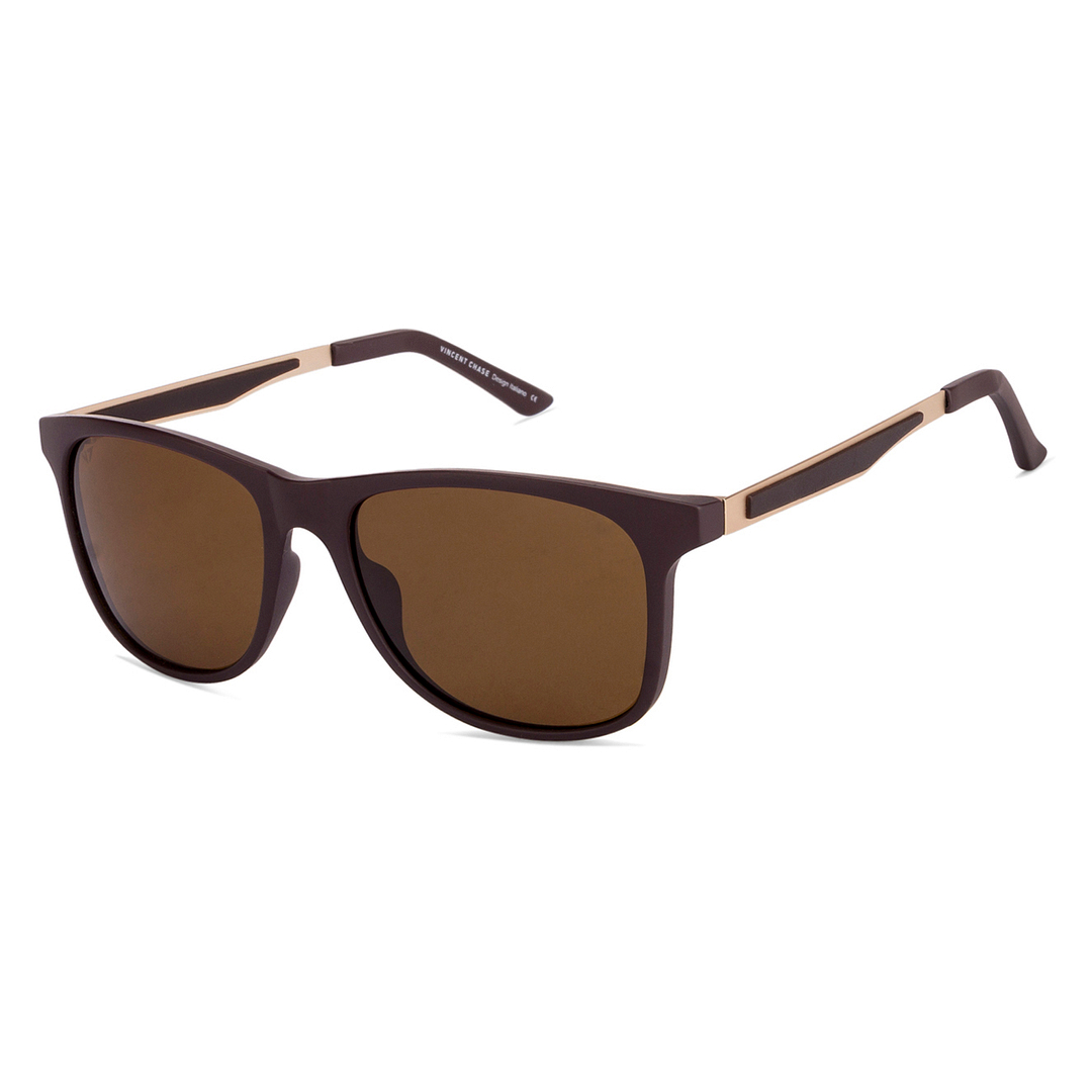 Vincent Chase Polarized Brown Full Rim Square left side