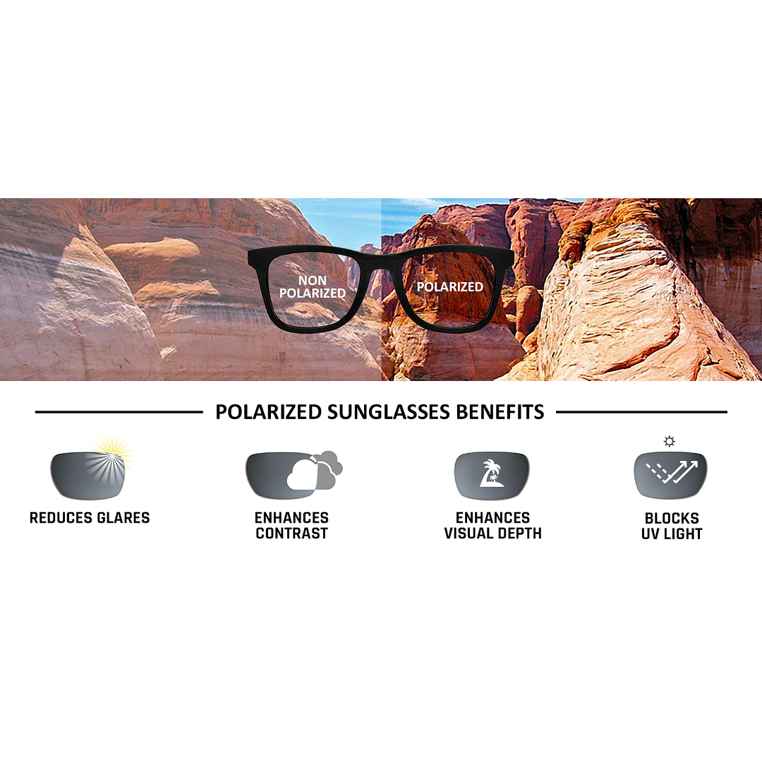 Vincent Chase Polarized Brown Full Rim Square left side