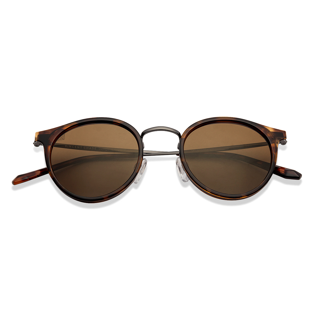 Vincent Chase Polarized Gunmetal Full Rim Round right side