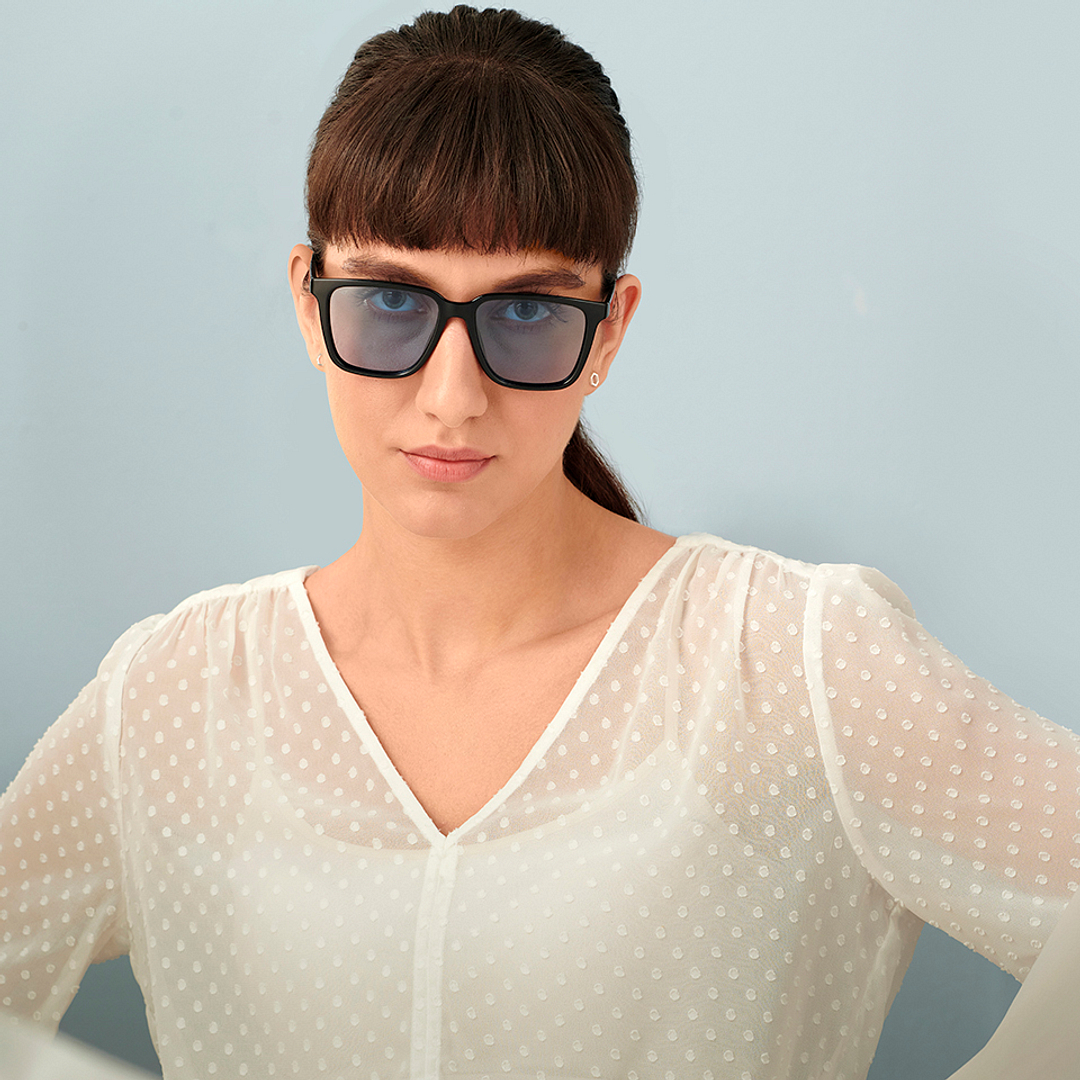 Vincent Chase Polarized Black Full Rim Square left side