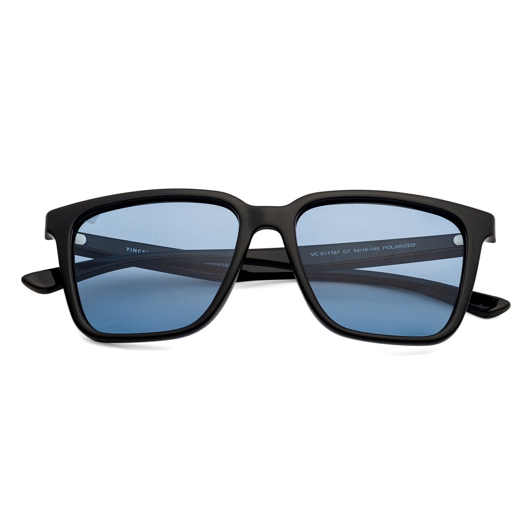 Vincent Chase Polarized Black Full Rim Square left side