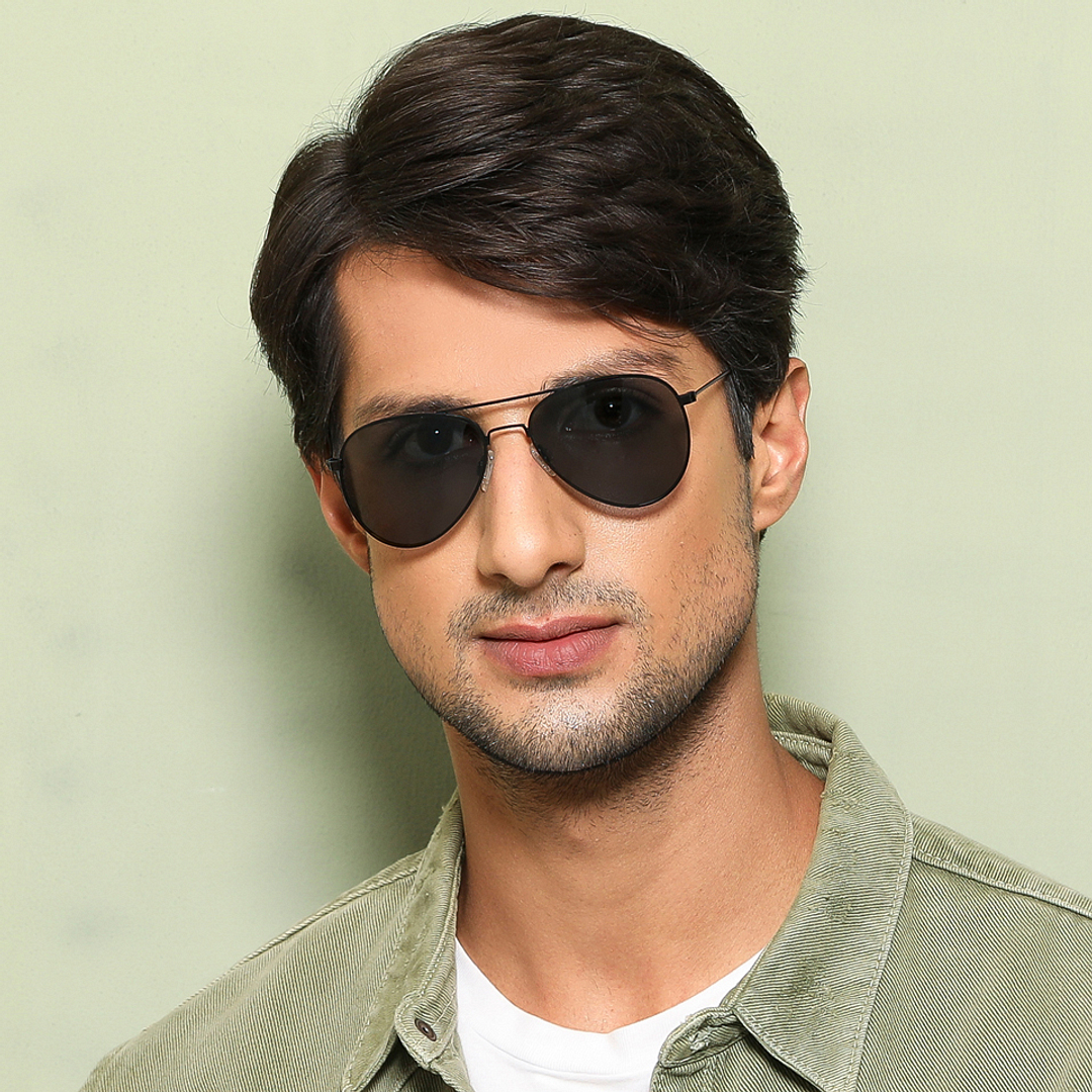 Vincent Chase Online Black Full Rim Aviator right side