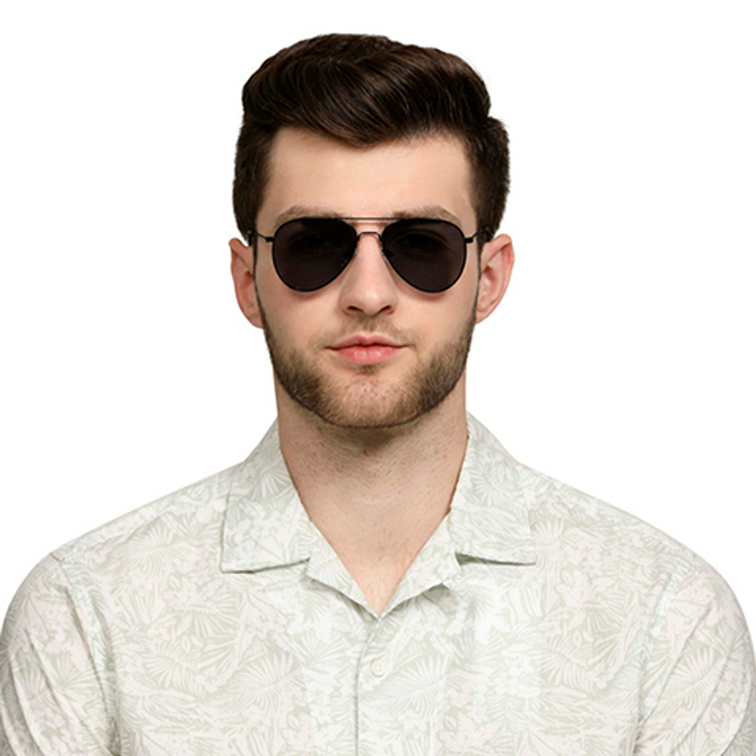 Vincent Chase Online Black Full Rim Aviator left side