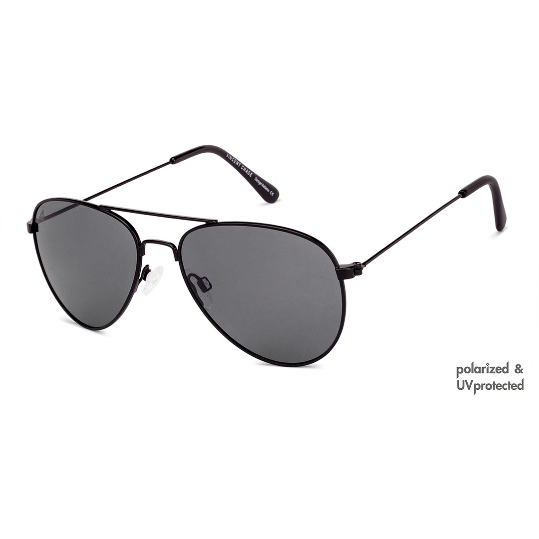 Vincent Chase Online Black Full Rim Aviator right side