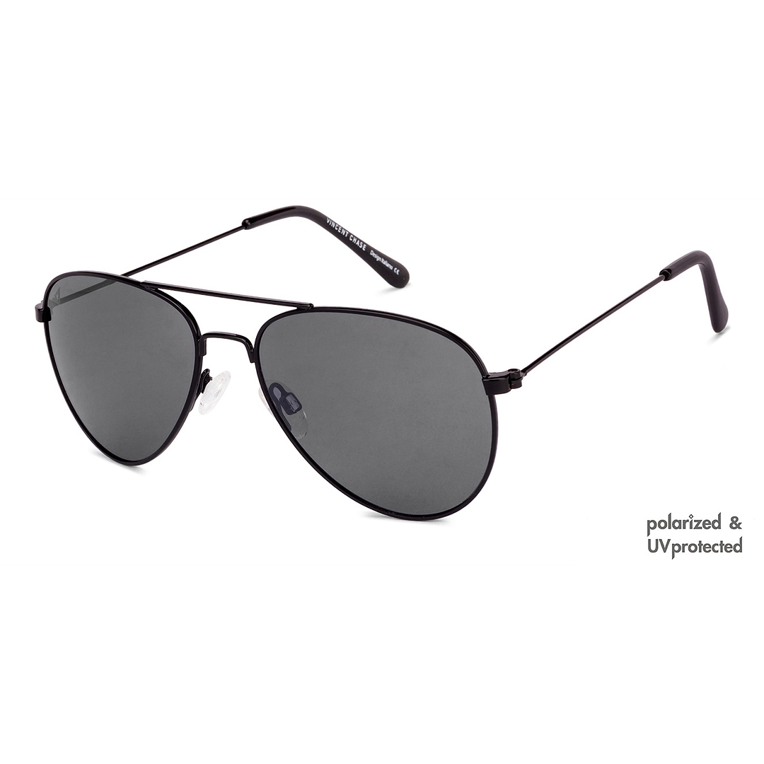 Vincent Chase Online Black Full Rim Aviator right side