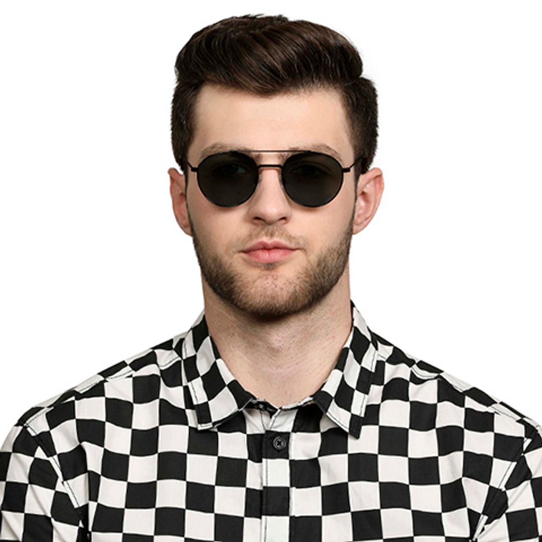 Vincent Chase Online Black Full Rim Round left side