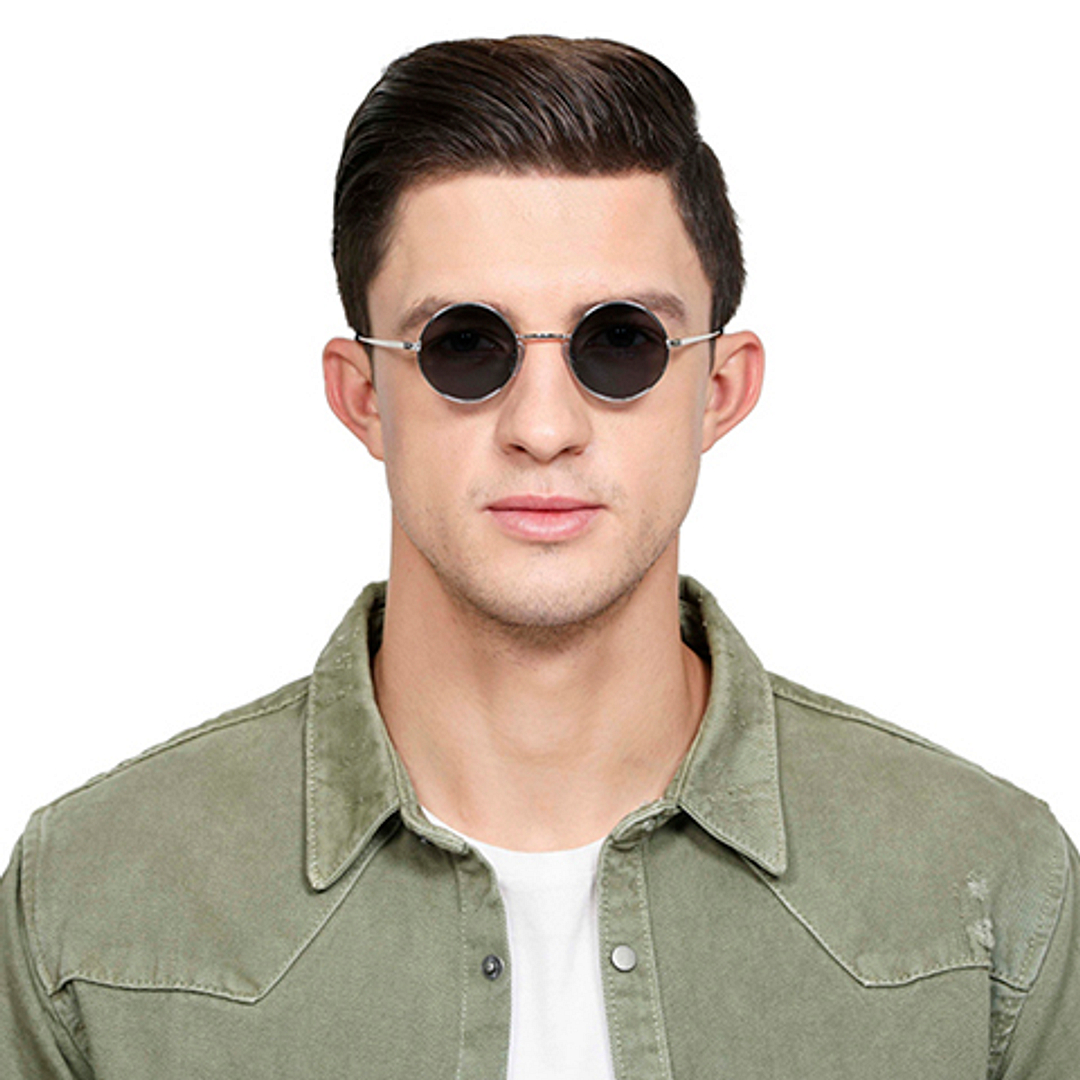 Vincent Chase Online Silver Full Rim Round left side