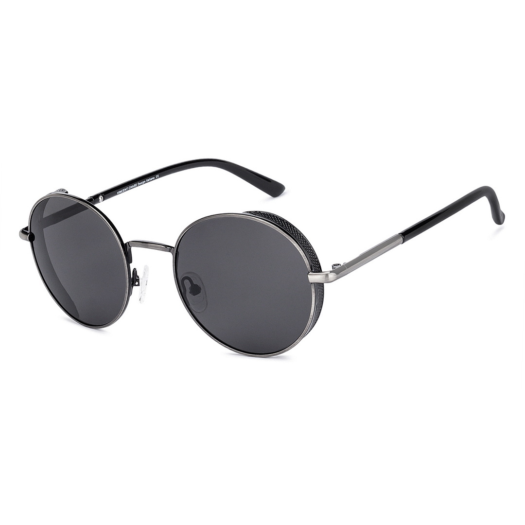 Vincent Chase Online Gunmetal Full Rim Round left side