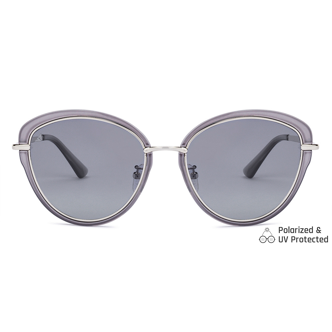Vincent Chase Online Silver Full Rim Cat Eye left side