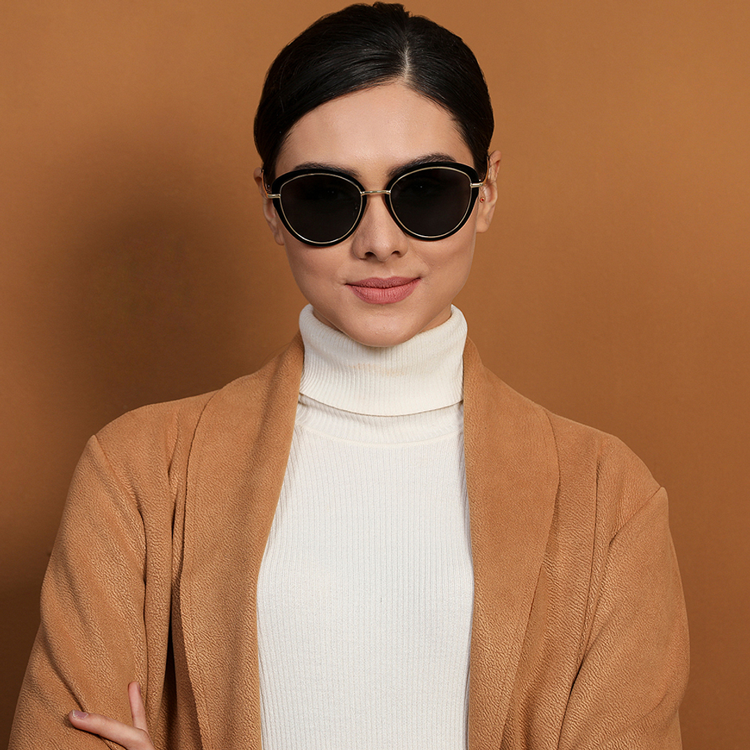 Vincent Chase Online Gold Full Rim Cat Eye left side