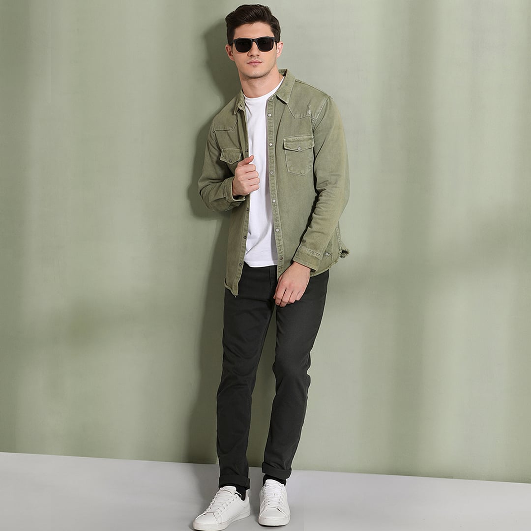 Vincent Chase Polarized Black Full Rim Square left side