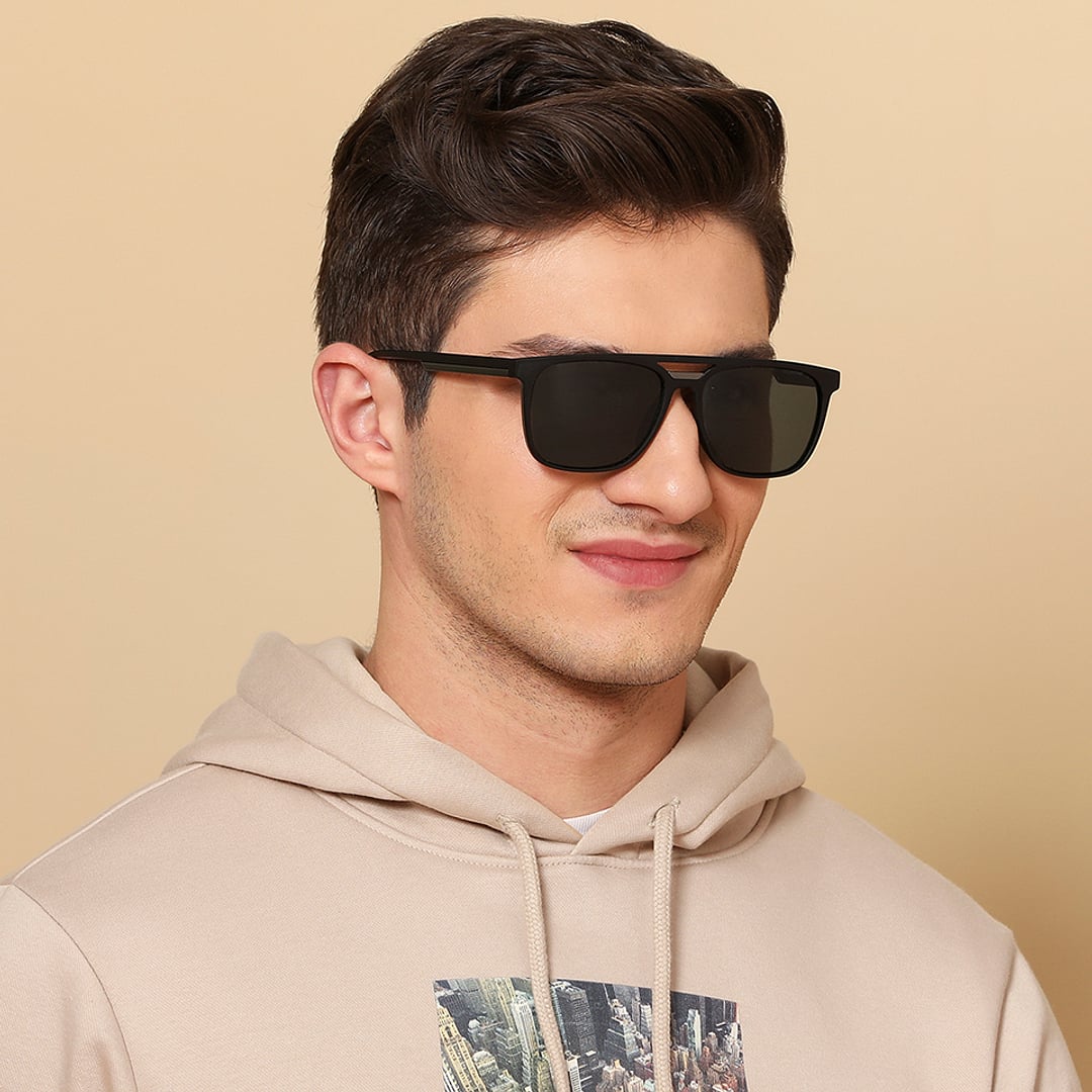 Vincent Chase Polarized Black Full Rim Square right side