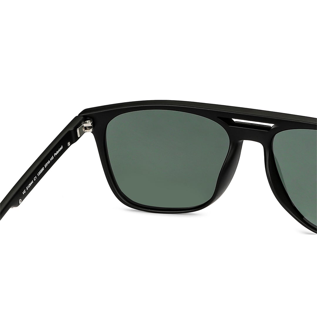 Vincent Chase Polarized Black Full Rim Square left side