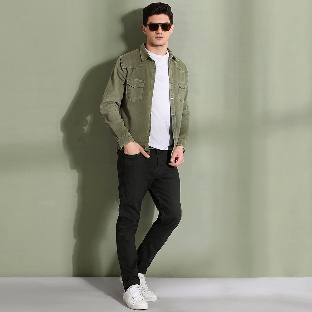 Vincent Chase Polarized Brown Full Rim Square left side