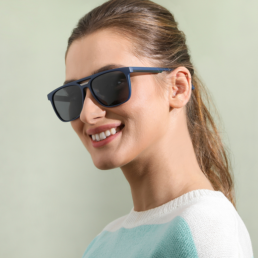 Vincent Chase Polarized Blue Full Rim Square left side