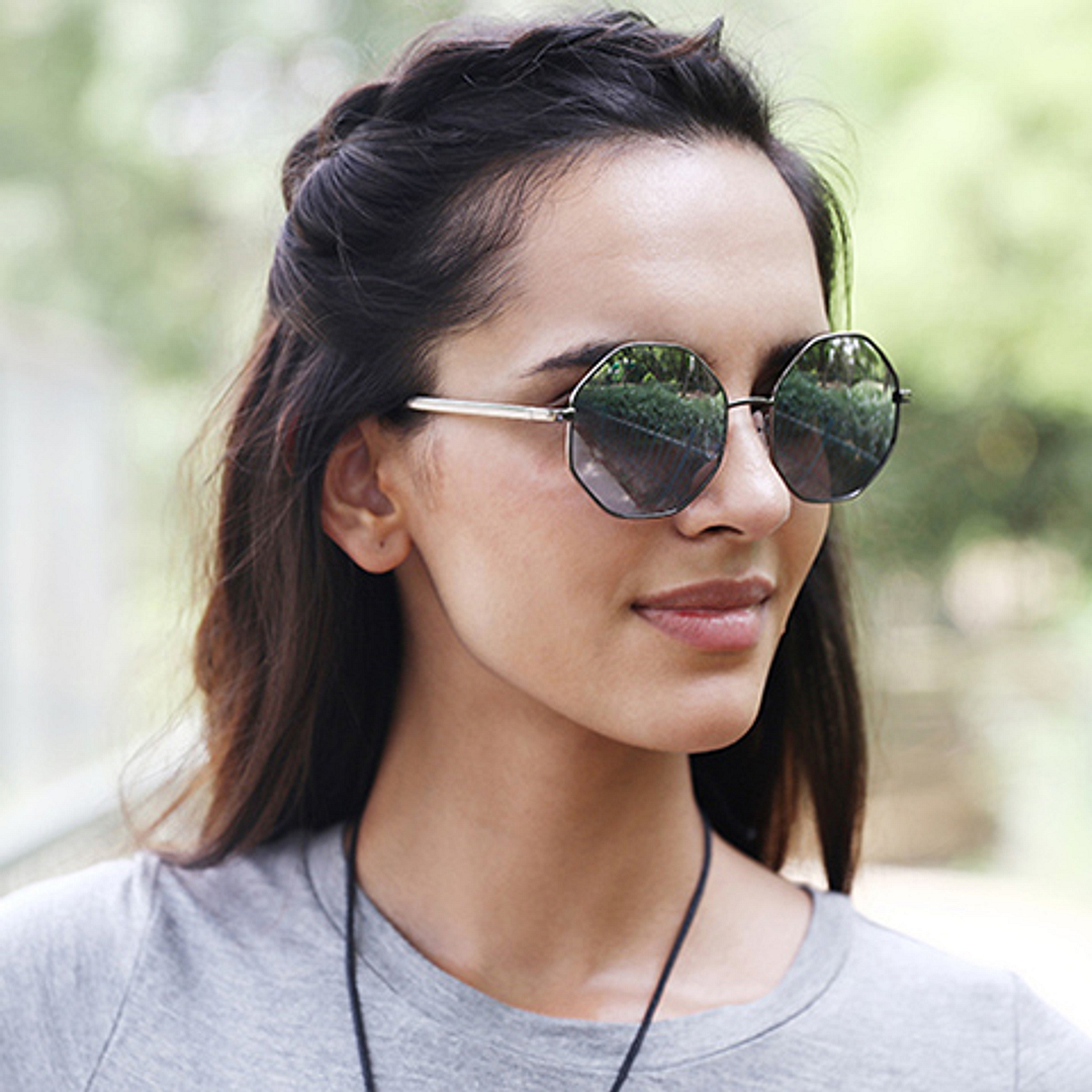 Vincent Chase Online Gunmetal Full Rim Geometric left side