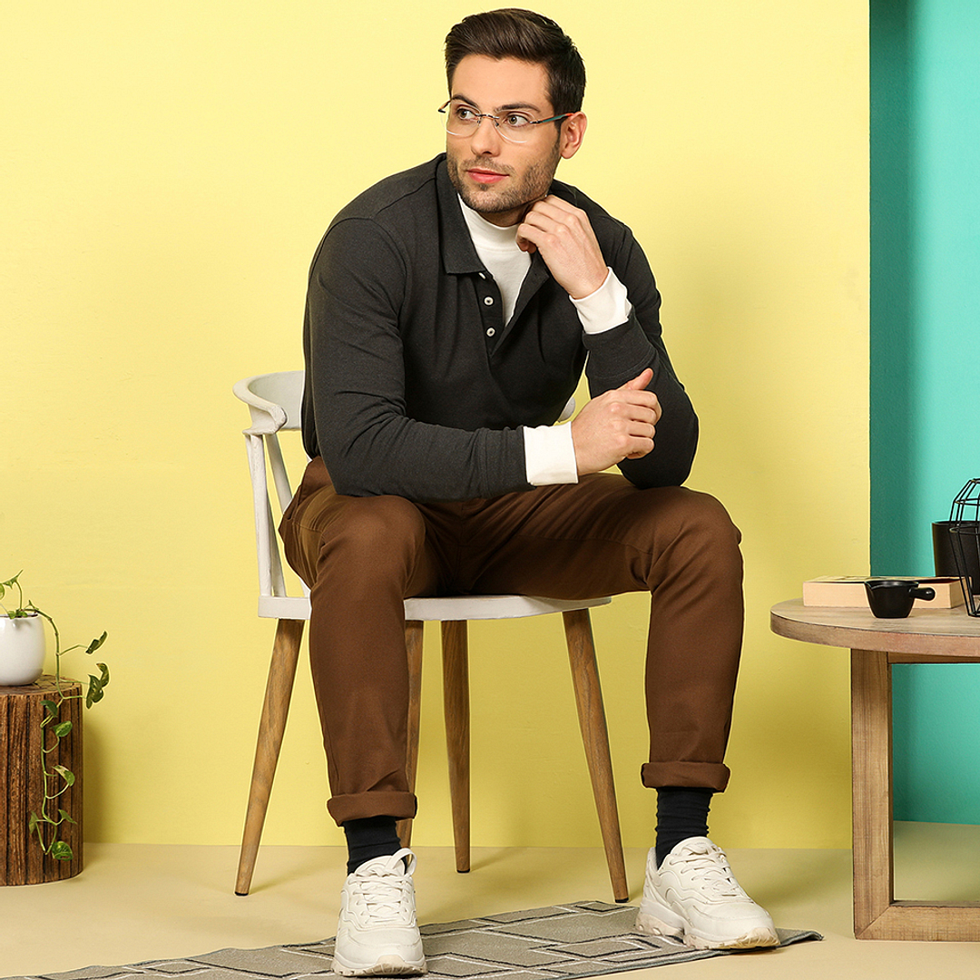 Lenskart Air Online Black Rimless Aviator left side