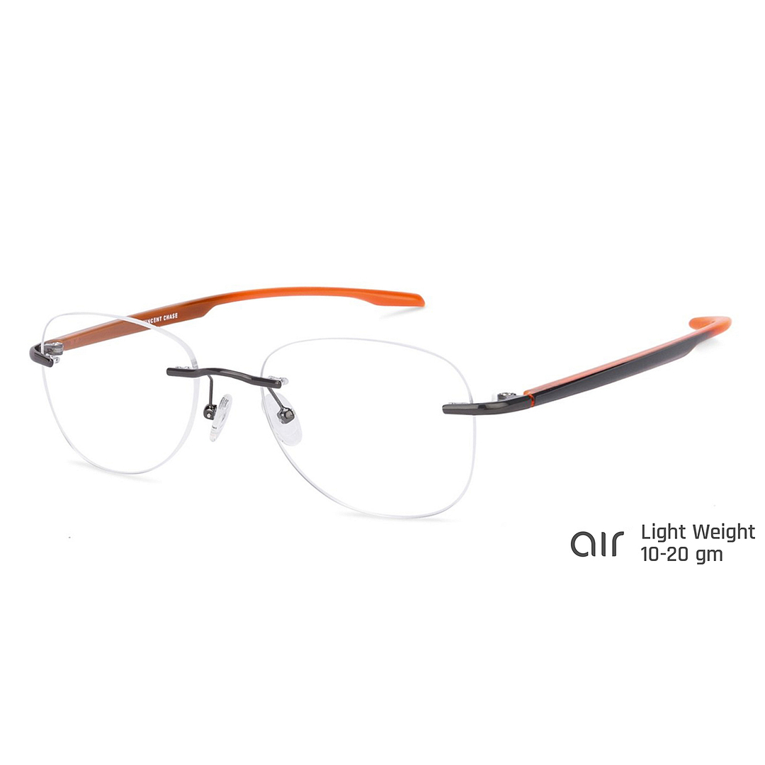 Lenskart Air Online Black Rimless Aviator right side