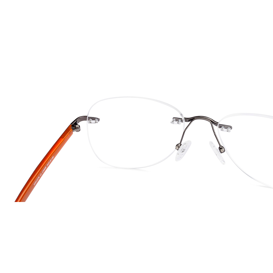 Lenskart Air Online Black Rimless Aviator right side