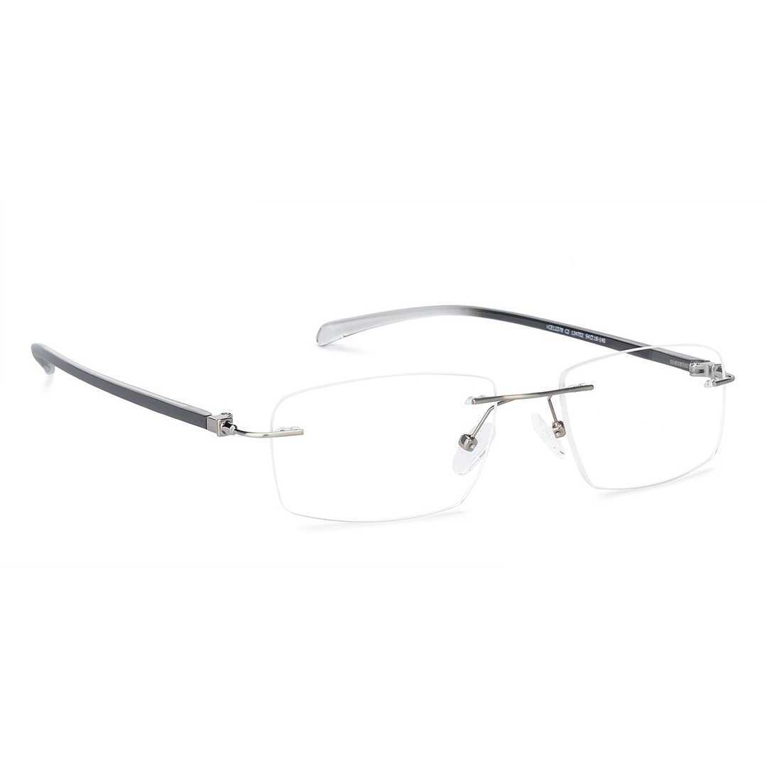 Lenskart Air Online Mid Gunmetal Rimless Rectangle left side
