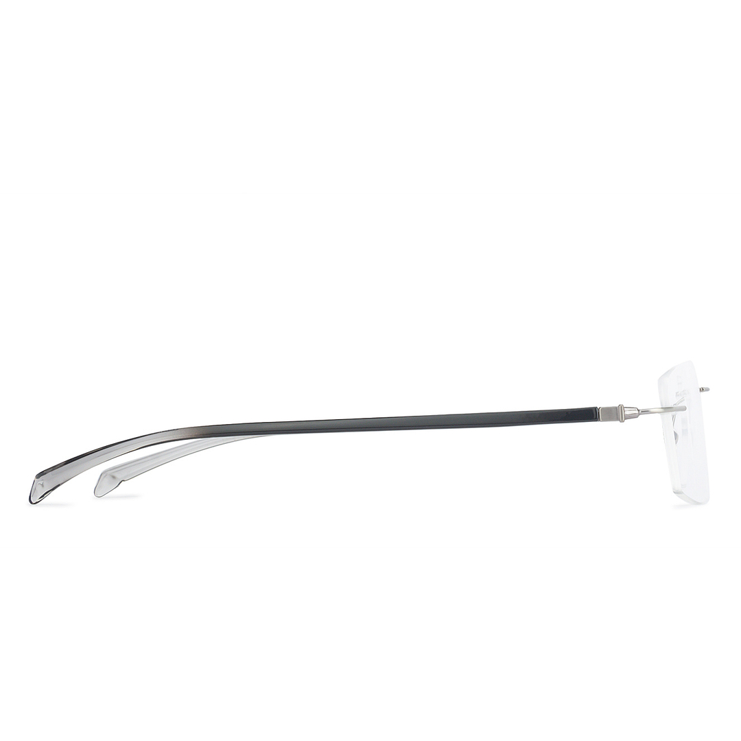 Lenskart Air Online Mid Gunmetal Rimless Rectangle right side