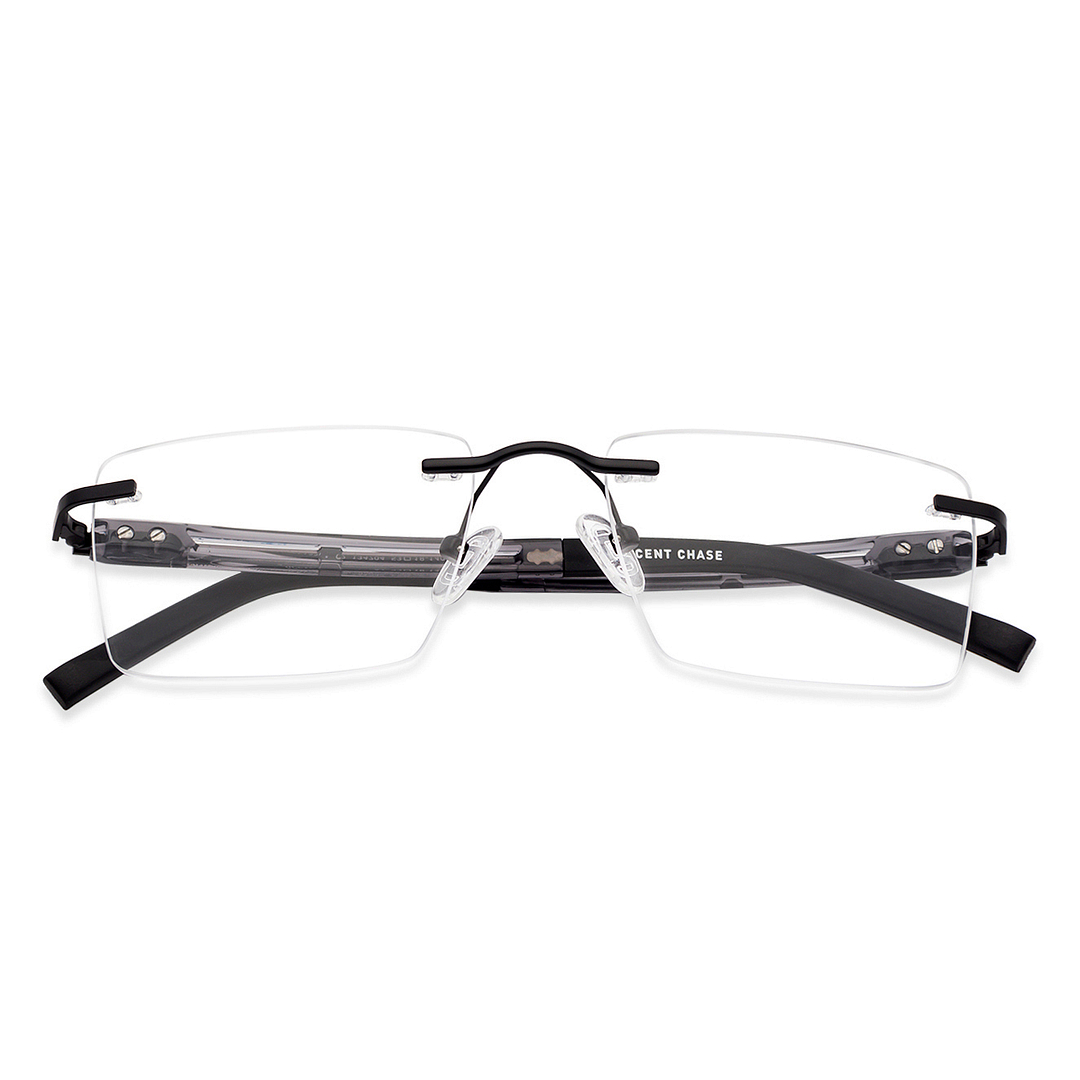 Lenskart Air Online Black Rimless Rectangle left side