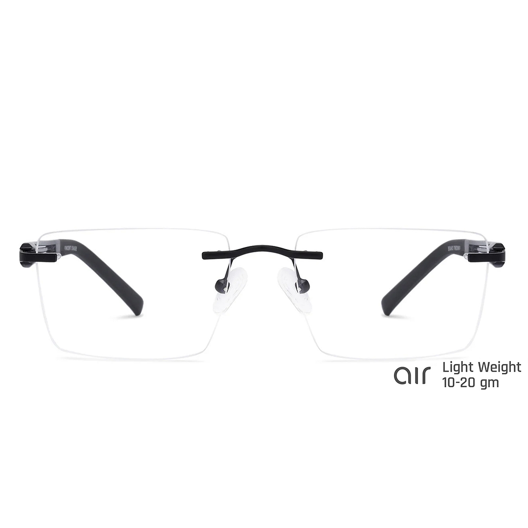 Lenskart Air Online Black Rimless Rectangle left side