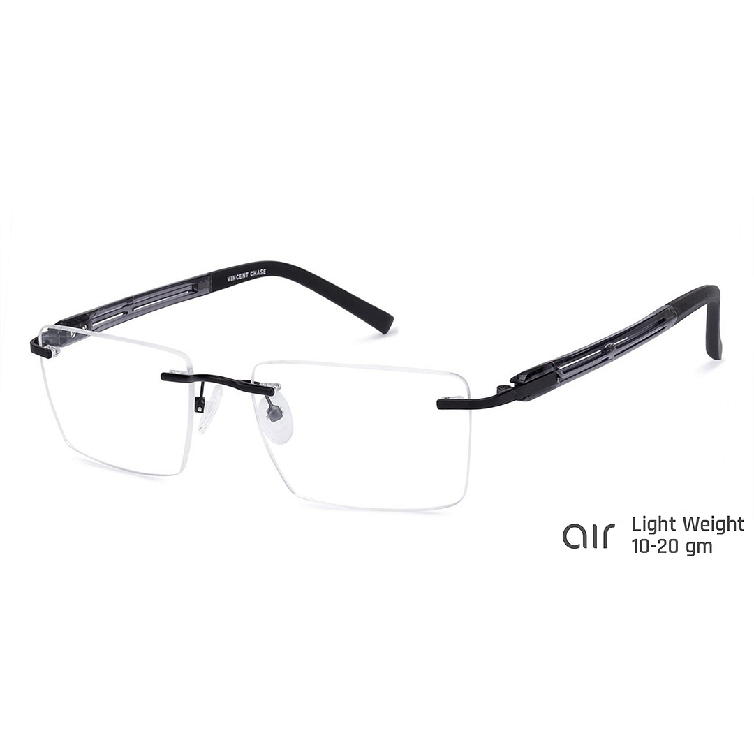 Lenskart Air Online Black Rimless Rectangle right side