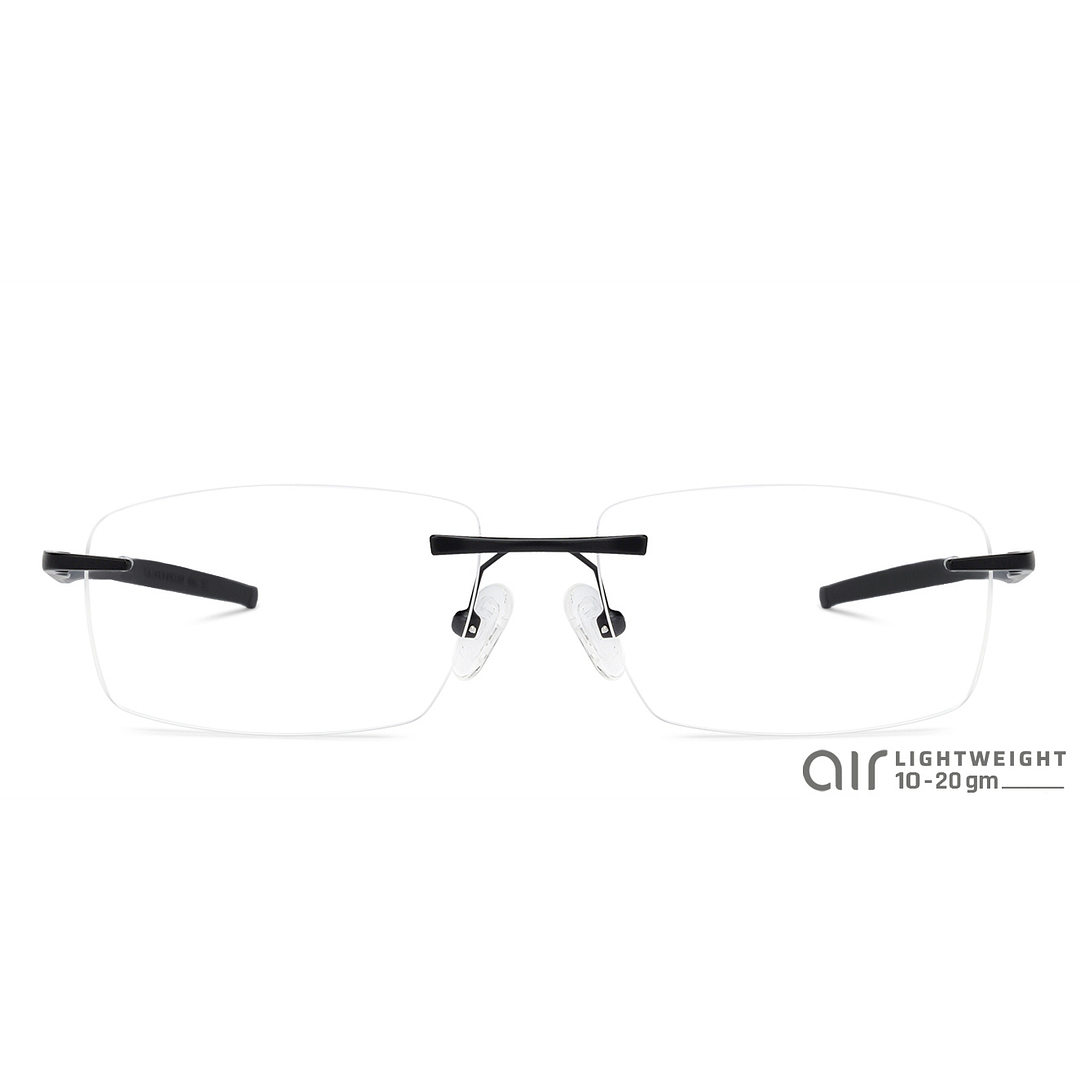 Lenskart Air Online Black Rimless Rectangle left side