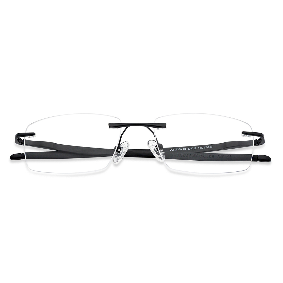 Lenskart Air Online Black Rimless Rectangle left side