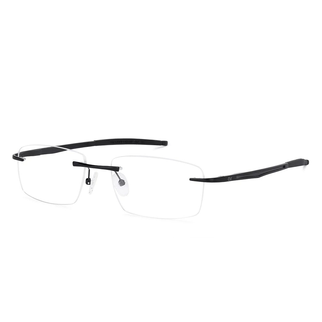 Lenskart Air Online Black Rimless Rectangle left side