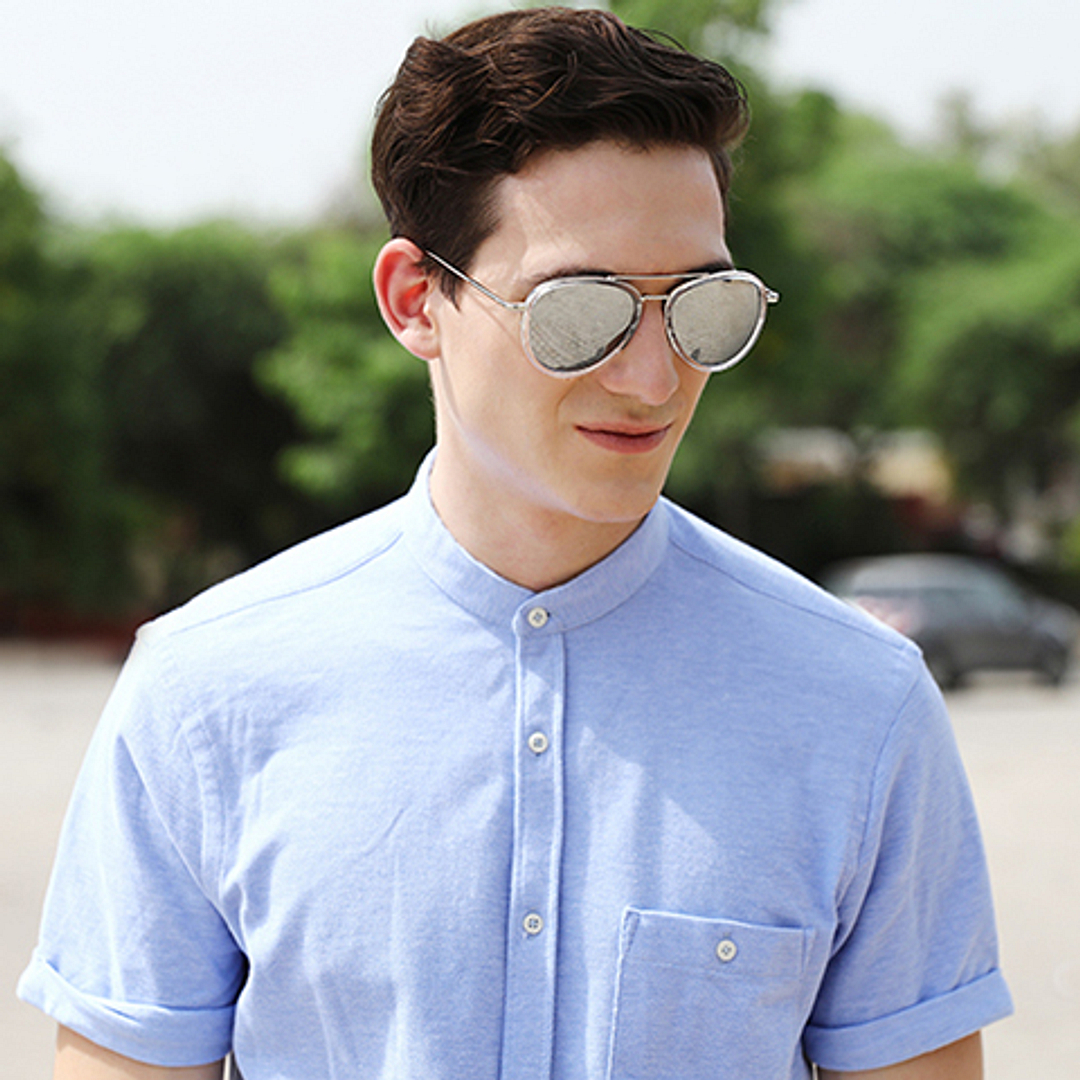 Vincent Chase Online Silver Full Rim Aviator right side