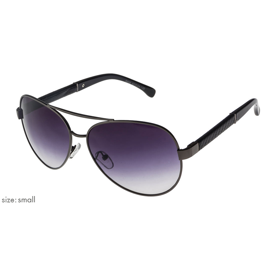 Vincent Chase Online Gunmetal Full Rim Aviator left side