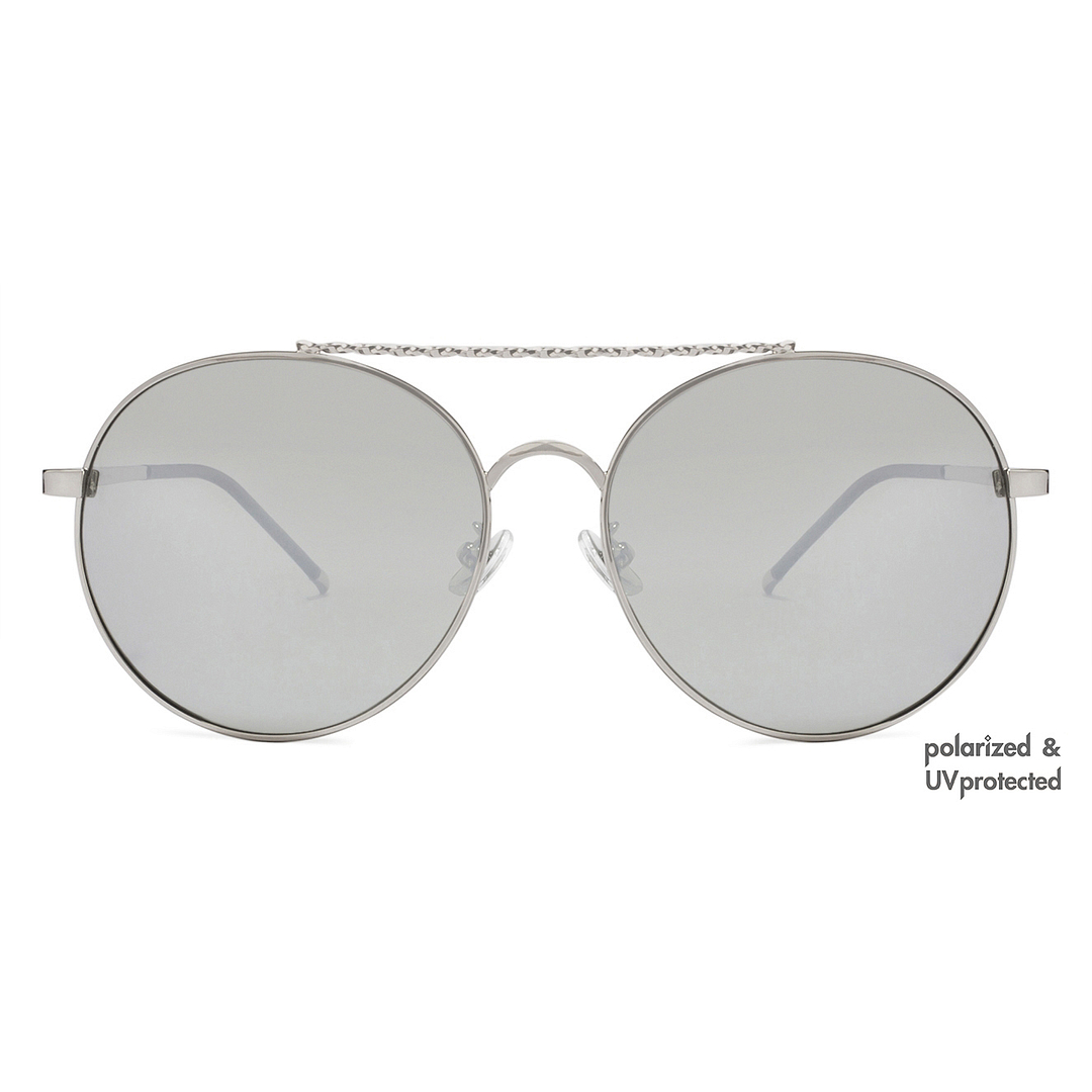 Vincent Chase Online Silver Full Rim Round left side