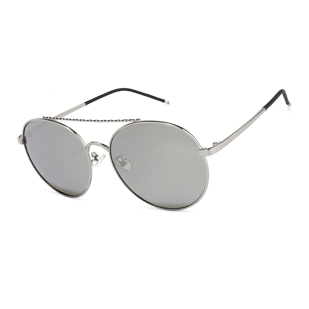 Vincent Chase Online Silver Full Rim Round left side