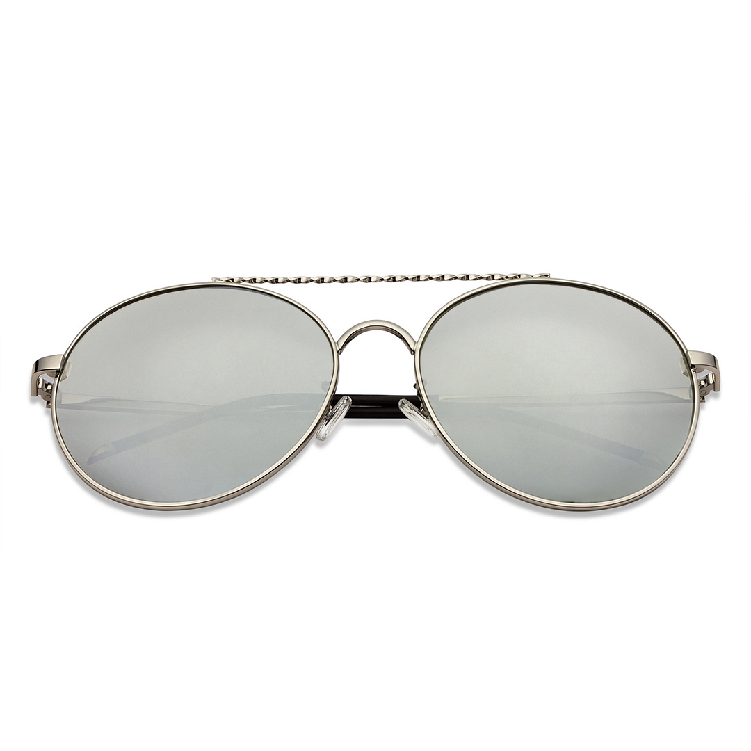 Vincent Chase Online Silver Full Rim Round left side