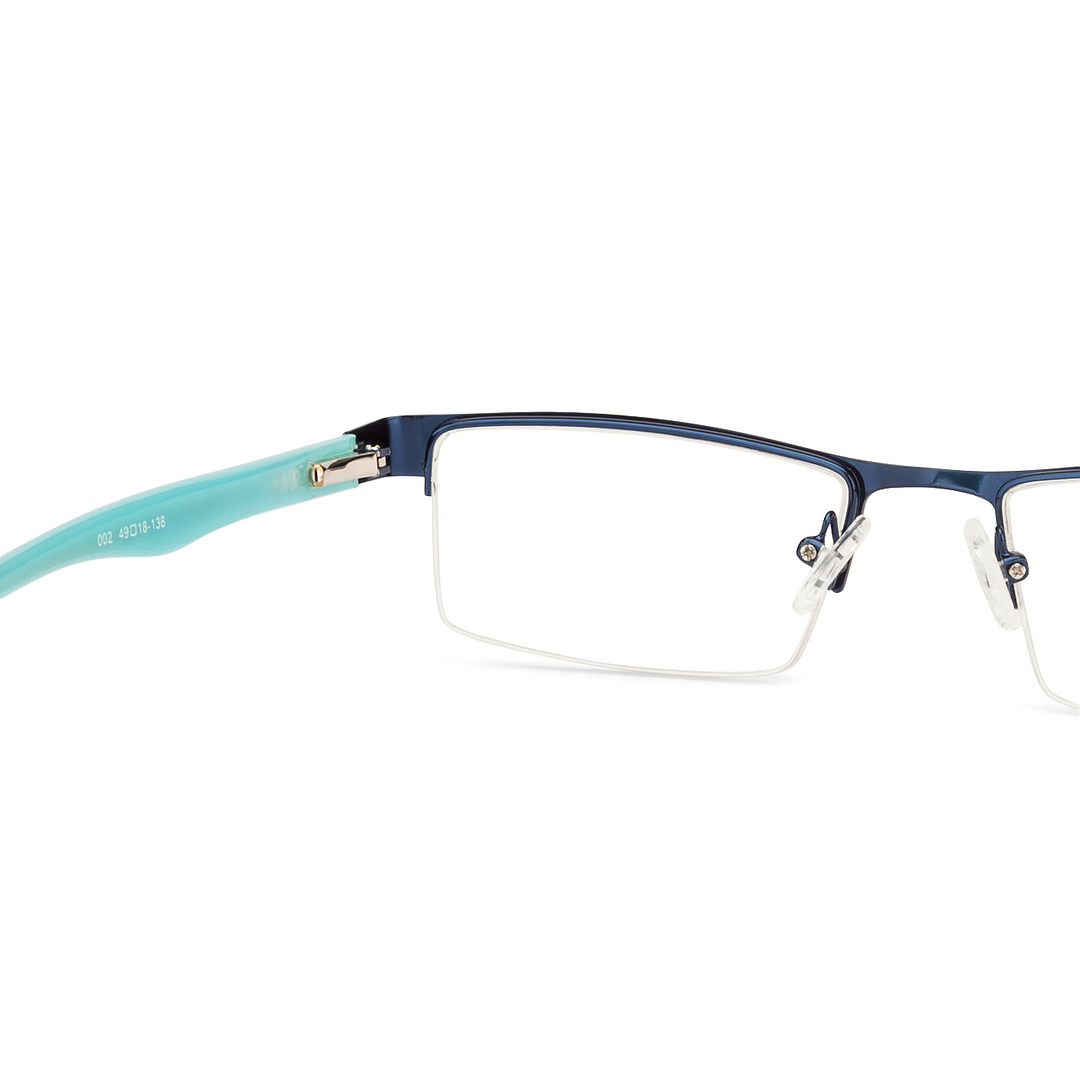 Lenskart Lenskart TOI Special: Blue Sky Blue Half Rim Rectangle Lenskart TOI Special Owlers 002 -19 left side