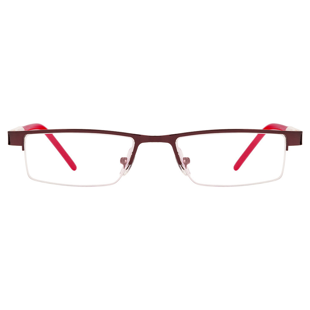 Vincent Chase Online Dark Brown Half Rim Rectangle left side