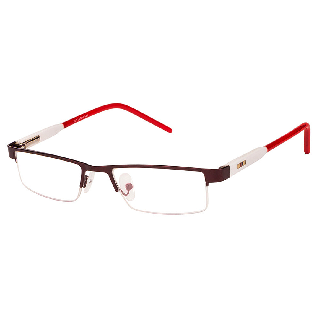 Vincent Chase Online Dark Brown Half Rim Rectangle left side