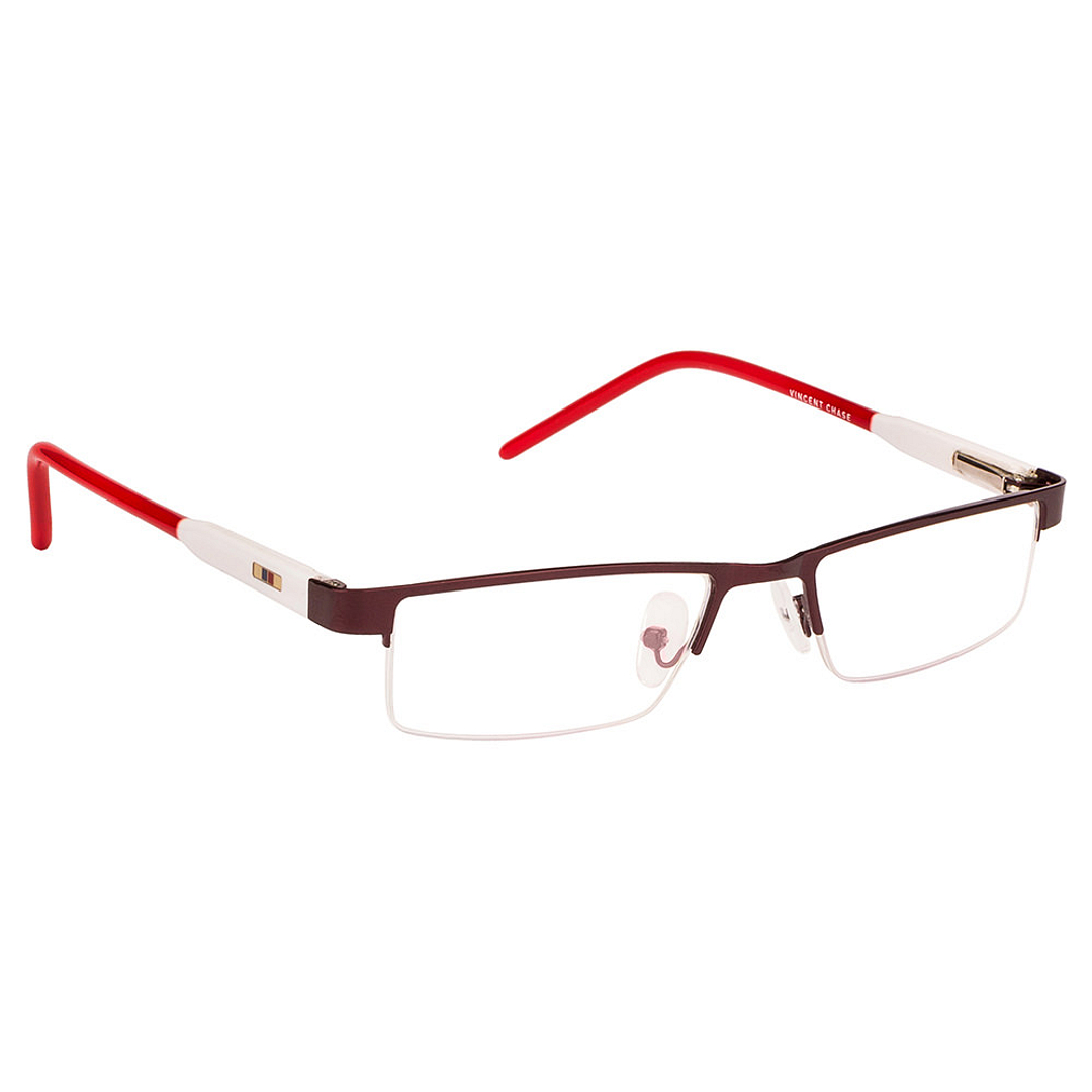Vincent Chase Online Dark Brown Half Rim Rectangle right side