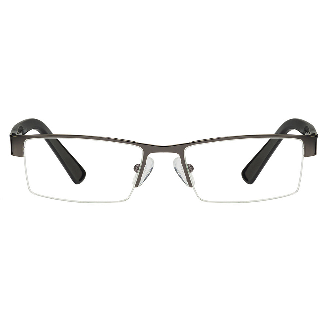 Vincent Chase Online Mid Gunmetal Half Rim Rectangle left side