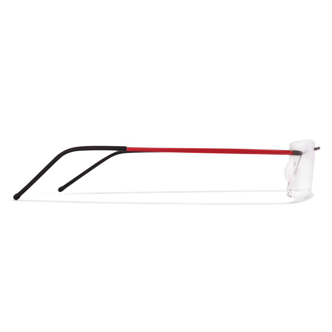 Vincent Chase Online Mid Gunmetal Rimless Rectangle right side