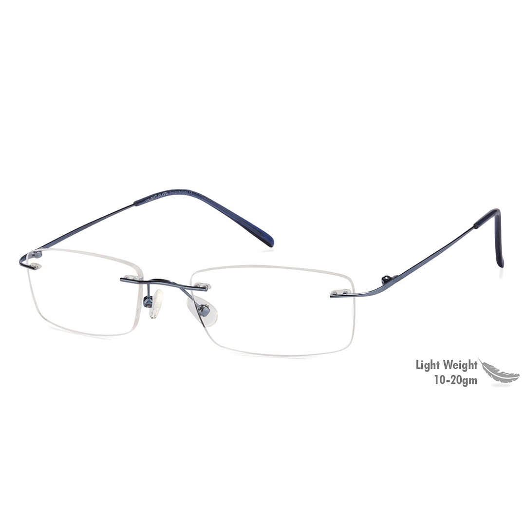 Vincent Chase Online Sky Blue Rimless Rectangle left side